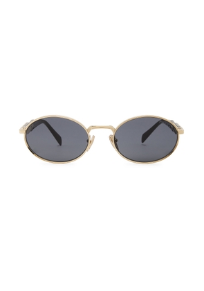 Prada Oval Sunglasses in Pale Gold - Metallic Gold. Size all.