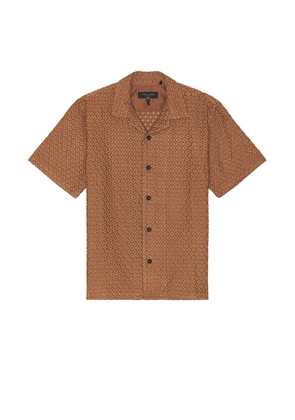 Rag & Bone Avery Diamond Shirt in Clay - Brown. Size L (also in M, S).