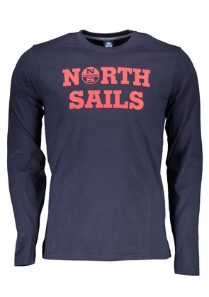 North Sails Blue Long Sleeve Tee with Signature Print - 3XL