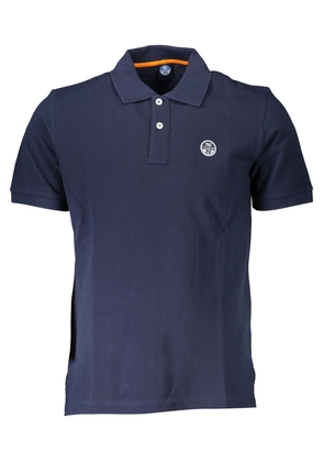 North Sails Chic Blue Cotton Polo with Logo Detail - M
