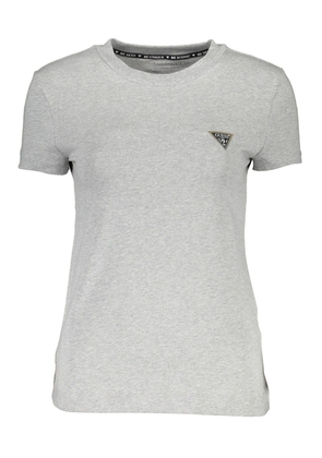 Guess Jeans Chic Gray Crew Neck Logo Tee - XL