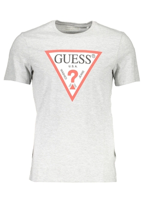 Guess Jeans Chic Gray Slim Fit Logo Tee - L