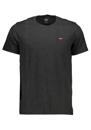 Levi's Classic Gray Cotton Tee with Logo - S