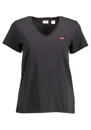Levi's Chic V-Neck Cotton Tee with Emblematic Appeal - L