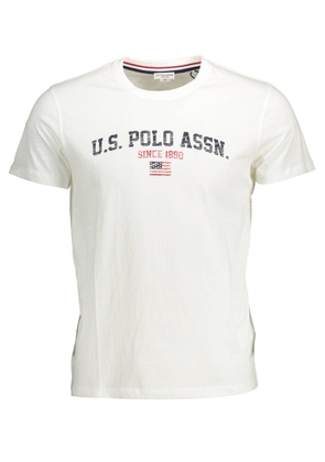 U.S. POLO ASSN. Crisp White Cotton Crew Neck Tee with Logo - XXL