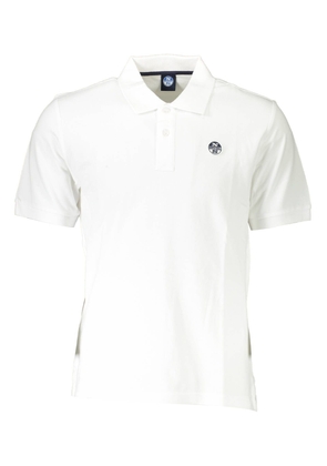 Elegant White Short-Sleeved Polo for Men - M