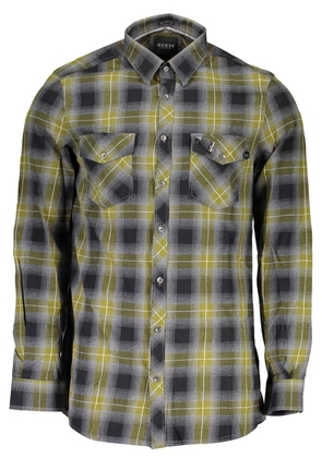 Guess Jeans Green Cotton Long Sleeve Shirt with Print - S