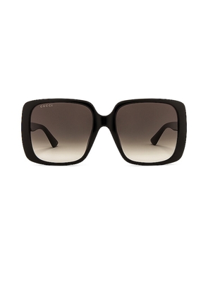 Gucci Lines Square Sunglasses in Black.