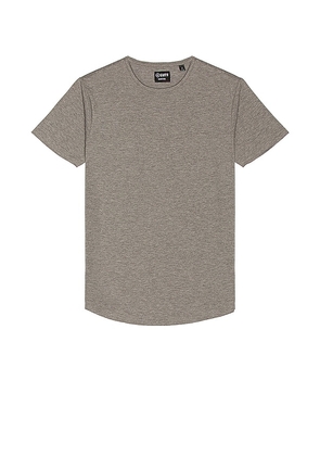 Cuts Crew Curve Hem T-Shirt in Grey. Size XL/1X.