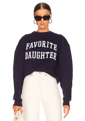 Favorite Daughter The Collegiate Sweatshirt in Navy. Size M, S, XL, XS.