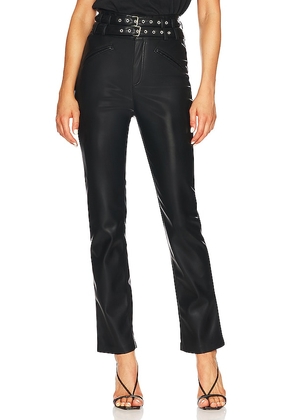 BLANKNYC Faux Leather Straight Pant in Black. Size 29.