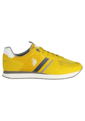 U.S. POLO ASSN. Radiant Yellow Sports Sneakers with Contrasting Details - EU41/US8