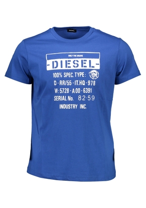 Diesel Sleek Blue Crew Neck Cotton Tee - XL