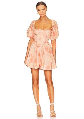Bardot Kiah Corset Mini Dress in Orange. Size 2.