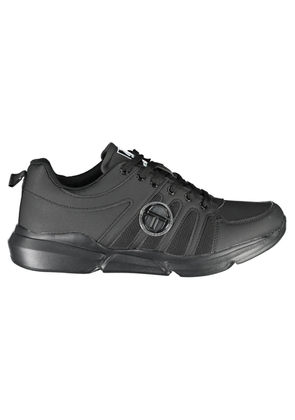 Sergio Tacchini Sleek Black Sports Sneakers with Contrasting Details - EU42/US9