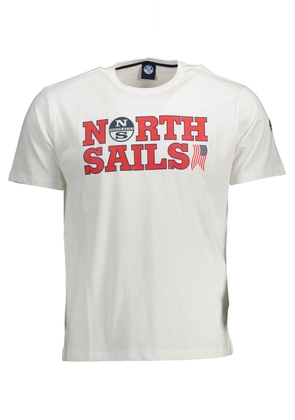 North Sails Sleek White Cotton Crew Neck Tee - XXL