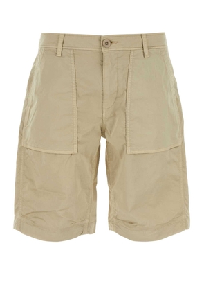 Ten C Beige Cotton Stretch Bermuda Shorts