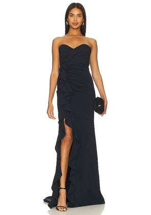 Cinq a Sept Hyde Gown in Navy. Size 10, 6.