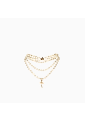 Vivienne Westwood Three Row Pearl Necklace