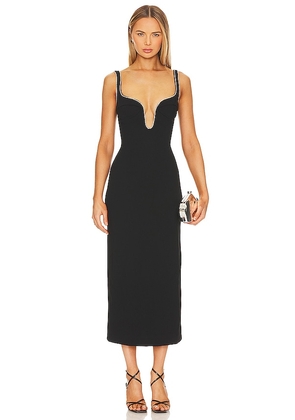 Bardot Brooklyn Midi Dress in Black. Size 8.