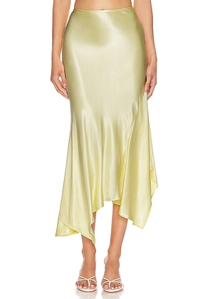 Bardot Suki Midi Skirt in Yellow. Size 2.