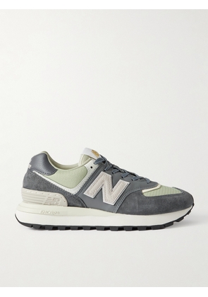 New Balance - 574 Leather, Suede And Mesh Sneakers - Gray - US 4,US 4.5,US 5,US 5.5,US 6,US 6.5,US 7,US 7.5,US 8,US 8.5,US 9,US 9.5,US 10,US 10.5,US 11