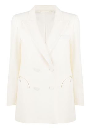 Blazé Milano double-breasted silk blazer - White