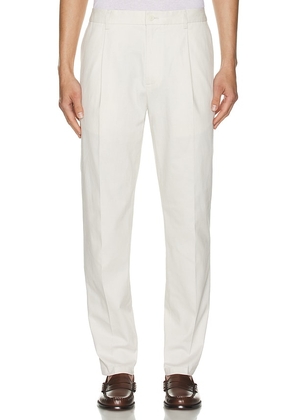 Club Monaco Pleated Trouser in Cream. Size 28, 34.