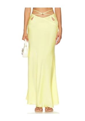 Bardot Marli Maxi Skirt in Yellow. Size 6, 8.