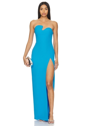 Amanda Uprichard x REVOLVE Puzzle Gown in Blue. Size S, XS.