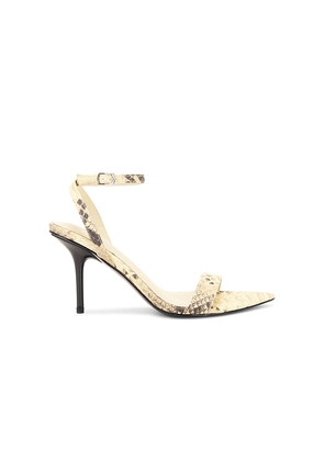 Good American Barely There Strap Heel in Cream. Size 5, 6, 6.5, 7, 8, 9, 9.5.