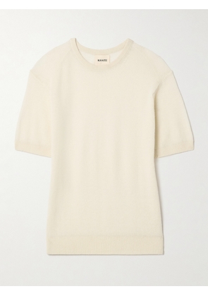 KHAITE - Pierre Cashmere-blend T-shirt - Cream - x small,small,medium,large,x large