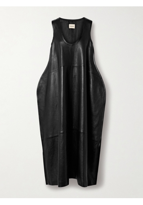 KHAITE - Coli Leather Midi Dress - Black - US2,US6