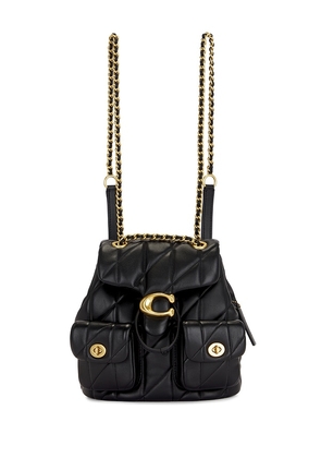 Coach Tabby Quilted Backpack in Black.