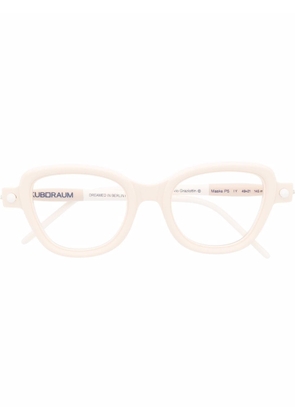 Kuboraum square-frame glasses - Neutrals