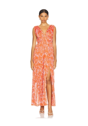 ASTR the Label Pescadero Dress in Burnt Orange. Size M, S, XS.