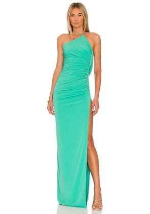 Katie May x REVOLVE Tyra Gown in Teal. Size XS.