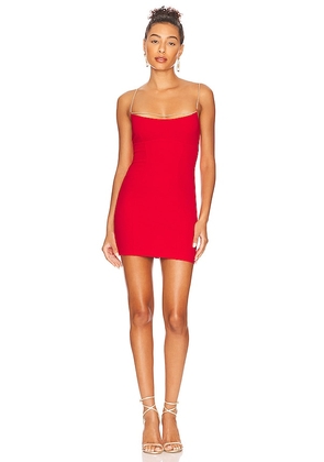 Nookie Lexi Chain Mini Dress in Red. Size XL, XS.