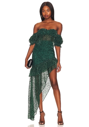 MAJORELLE Kayleigh Gown in Green. Size L, M, XS.