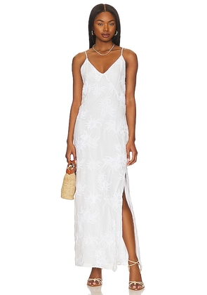 Rag & Bone Larissa Embroidered Slip Dress in White. Size 6.
