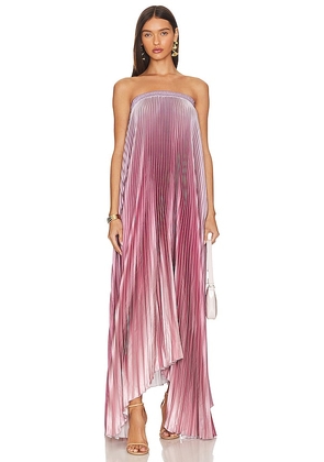 L'IDEE Bisous Strapless Gown in Mauve. Size 6/XS, 8/S.