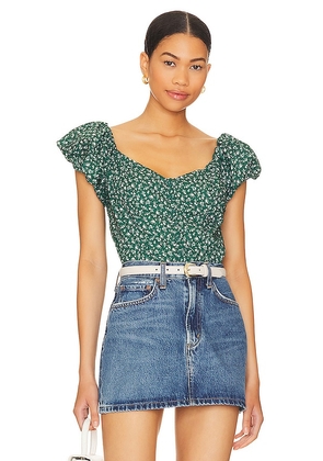 Nation LTD Angel Bubble Sleeve Cami in Green. Size S, XS.