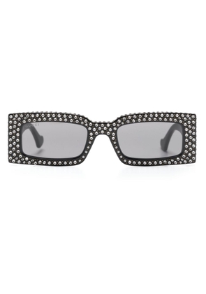 Gucci Eyewear Gene GG rectangle-frame sunglasses - Black