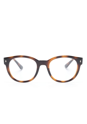 Ray-Ban tortoiseshell-effect round-frame glasses - Brown