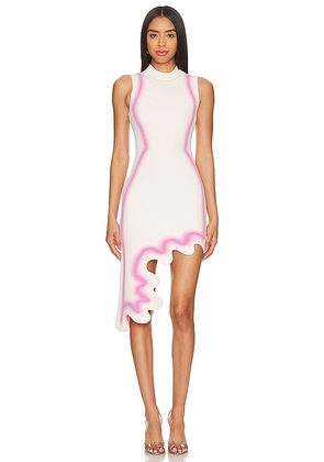 PH5 x REVOLVE Wavy Dress in White,Pink. Size M, S, XS.