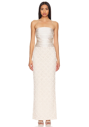 MAJORELLE Ileisha Gown in Ivory. Size L, XL.