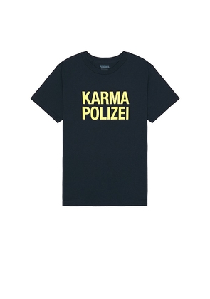 Pleasures Karma T-Shirt in Navy. Size M, S, XL/1X.