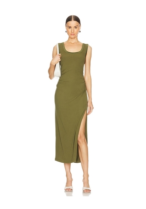 SIMKHAI Trudy Tank Midi Dress in Olive. Size M, S, XS.