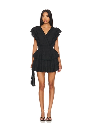 LoveShackFancy Gwen Dress in Black. Size L, S, XL, XS.