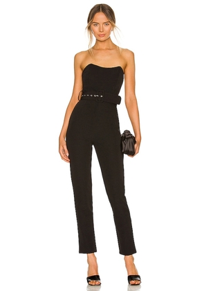 superdown Naomi Belted Jumpsuit in Black. Size XS.